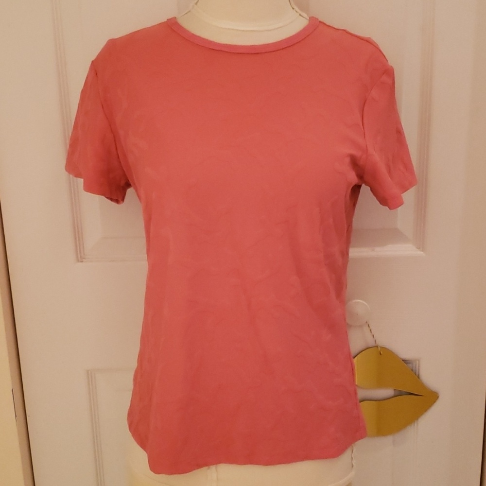 J McLaughlin Coral Catalina Short Sleeve Top